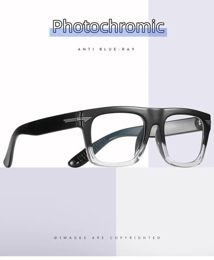 2022 Retro Big Square Frame Designer Reading Glasses Anti Blue Light Computer Eyeglasses Prescription Eyewear Diopters 0 to +6.0