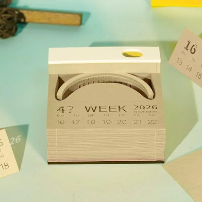 3D Stereoscopic Calendar Roman Colosseums Shape Weekly Calendar Tear-Away Paper Carving Art Memo Pad Offices Decor