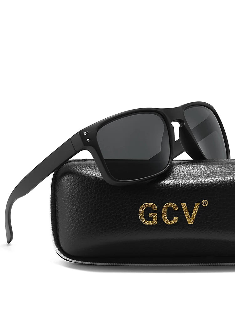 GCV Brand Fashion Wrap Frame Retro Decorative Photochromic Classic Polarized Women Men Versatile Pattern Sunglasses UV400 Goggle