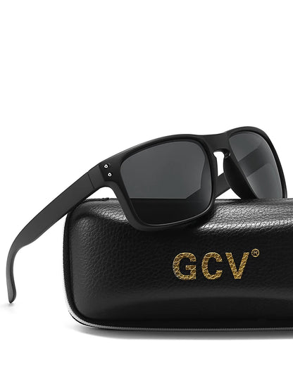 GCV Brand Fashion Wrap Frame Retro Decorative Photochromic Classic Polarized Women Men Versatile Pattern Sunglasses UV400 Goggle
