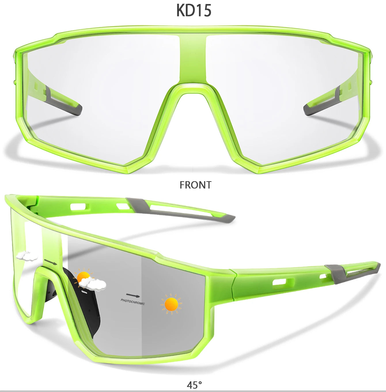 Photochromic Sunglasses New Style Brand Men Women Comfortable Windproof Cycling Glasses for Bicycle MTB Bike Running Fishing