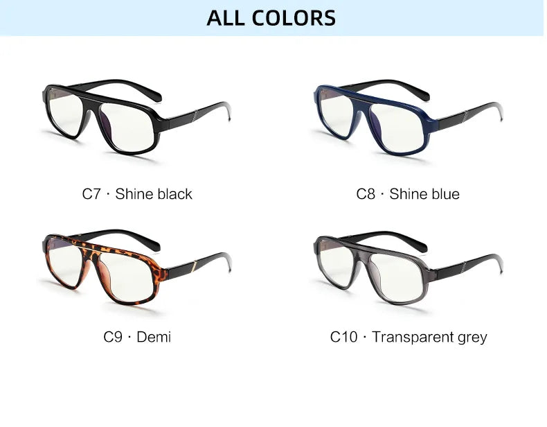 Classic Oversized Square Photochromic Anti Blue Light Reading Glasses Men Women Luxury Brand Computer Glasses Trendy TR90 Frames