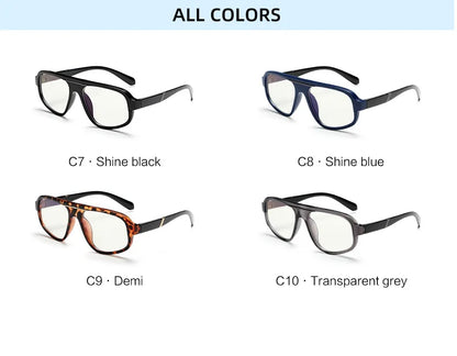 Classic Oversized Square Photochromic Anti Blue Light Reading Glasses Men Women Luxury Brand Computer Glasses Trendy TR90 Frames