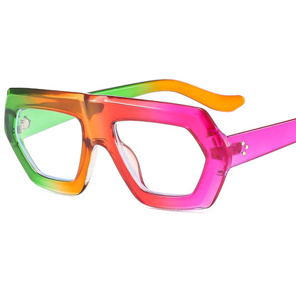Womens Thick Frame Reading Glasses 2024 Anti Blue Light Fashion Designer Transparent Eyewear Finished Hyperopia Eyeglasses Hot