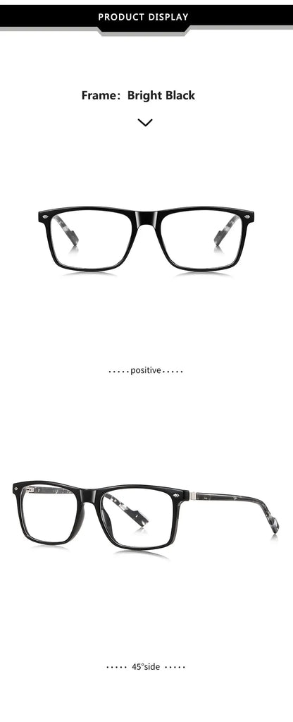 Blue Light Blocking Glasses for Men Women TR90 Square Frame Anti Eyestrain Computer Gaming Glasses Lightweight Unisex