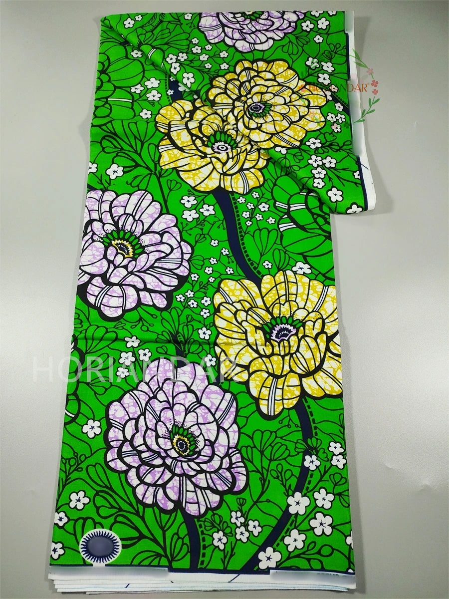 Veritable Super-V Original Hollandais Guaranteed African Grand Super Block Print Split Yardage Fabric 100% Cotton