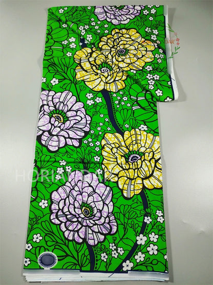 Veritable Super-V Original Hollandais Guaranteed African Grand Super Block Print Split Yardage Fabric 100% Cotton