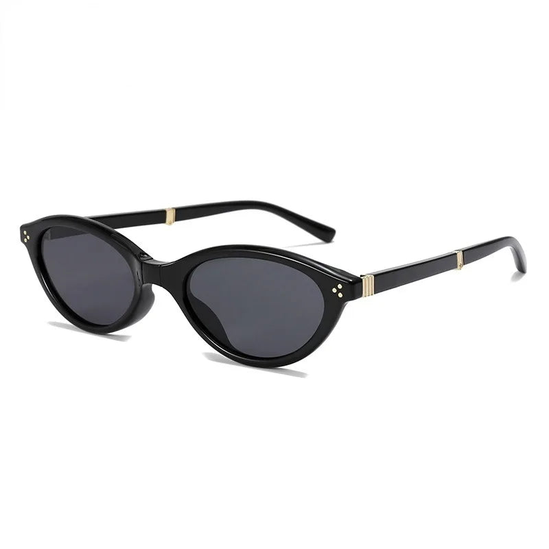 Retro Cat-Eye Foldable Sunglasses Portable Mini Pocket Shades with Case UV400 Protection Vintage Narrow Frame Sun Glasses