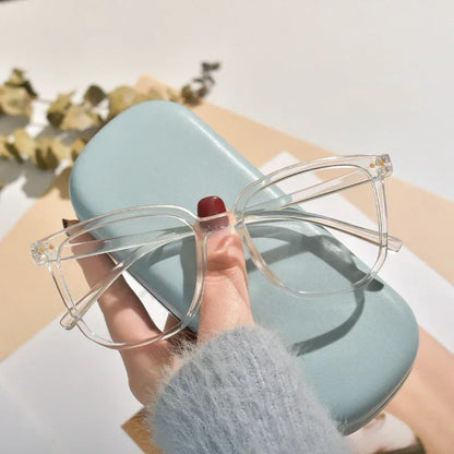 Fashion Square Large Frame Blue Light Blocking Reading Glasses Retro Men Women Presbyopia Glasses Unisex Far Sight Eyewear
