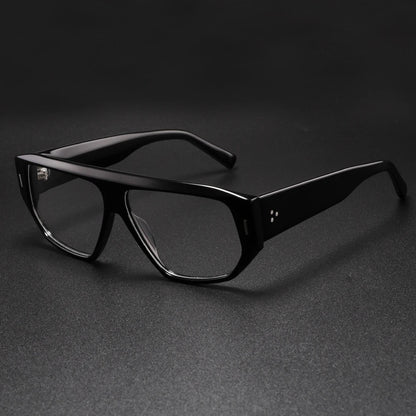 Luxury Brand Designer Thick Acetate Oversized Frame for Men Women Trendy Optical Eyewear Stylish Shield For Men lentes de sol