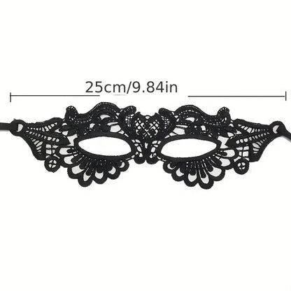 1Pc Halloween Makeup Ball Costume Party Ladies Lace Mask Half Face Cloak Mask