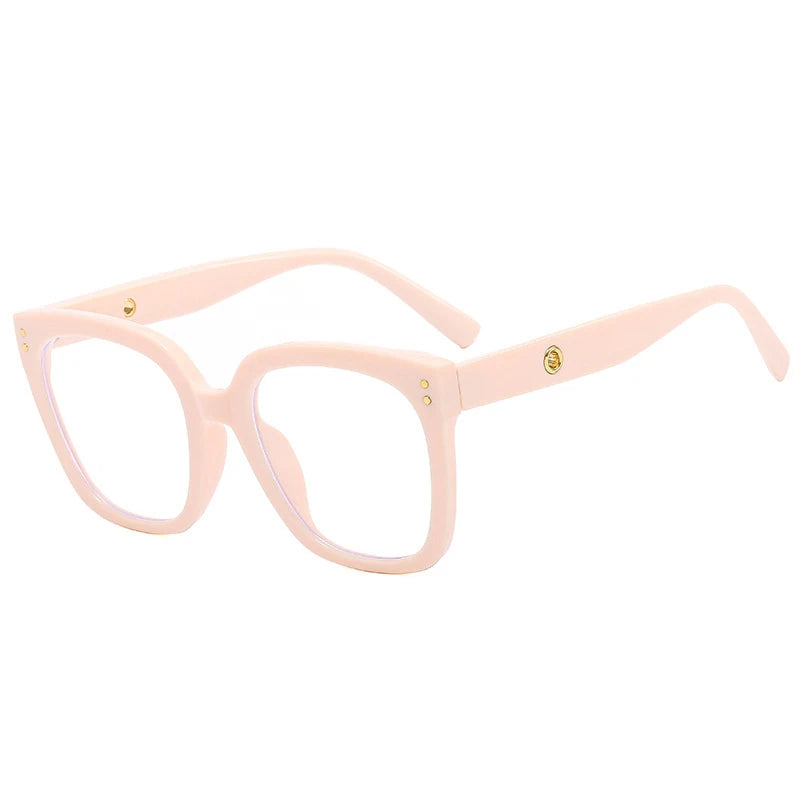 Black Oversized Square Reading Glasses for Women Rivets Retro Presbyopia Eyeglasses Female Transparent Optical Lenses