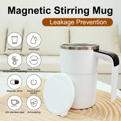 Intelligent temperature measurement magnetic automatic stirring cup electric portable fitness protein shaking powder cup