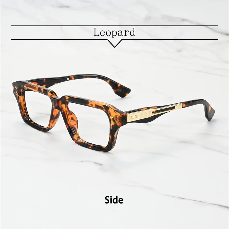 New Brand Design Square Alloy Frame Myopia Glasses Prescription Photochromic Anti Blue Light Women Shortsight Eyewear 0 to -6.00