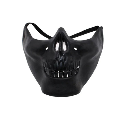 1pcs Skeleton Demon Mask Realistic Half Face Warrior Mask Halloween Cosplay Skull Costume Performance Props Accessories Tools