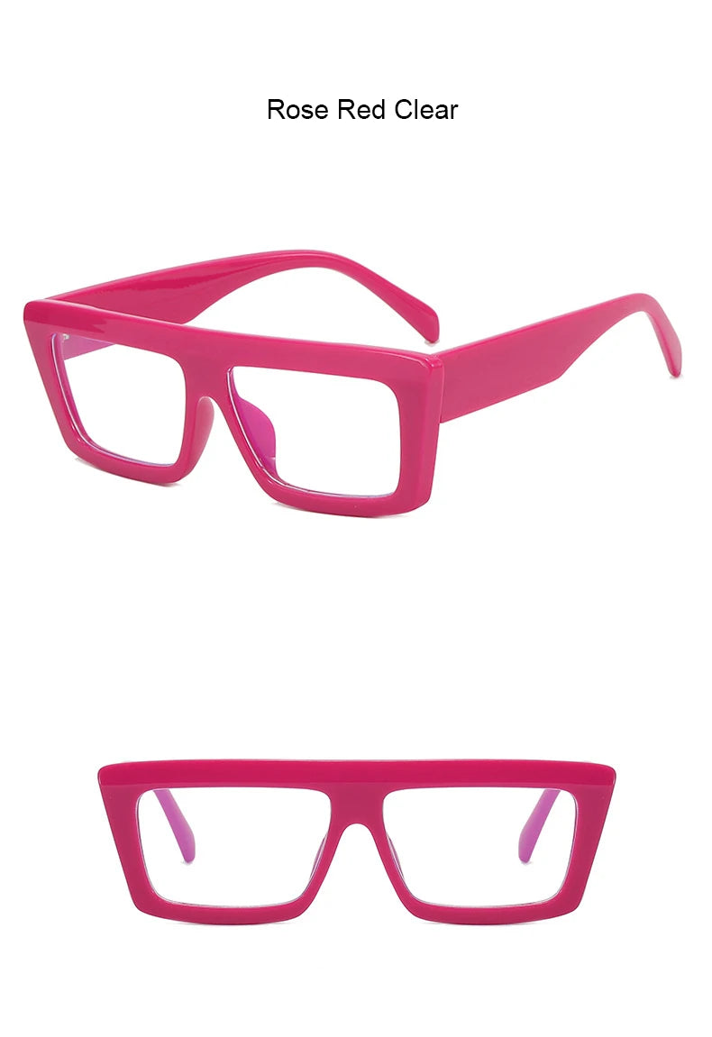Retro Rectangle Reading Glasses Women 2025 Fashion Transparent Anti Blue Rays Female Eyeglasses Optical Eye Prescription 0 ~ +6