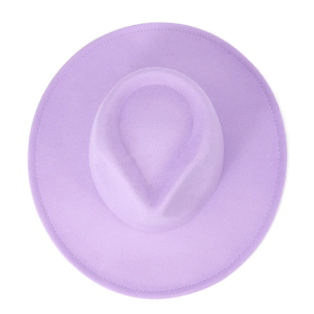 Women's Men's Fedora Hat Winter and Autumn Elegant Women's Gangster Trilby Felt Hamburg Church Jazz Hat 55-58CM Adjustable