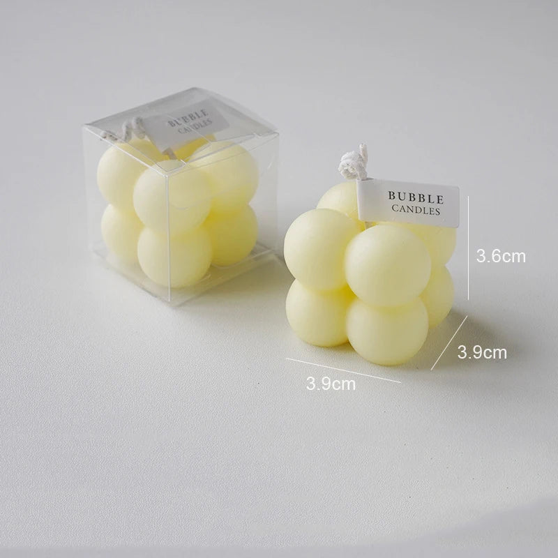 Little Bubble Cube Candle Handmade Scented Candle Aromatherapy Soy Wax Candle Wedding Birthday Candles Party Home Decoration