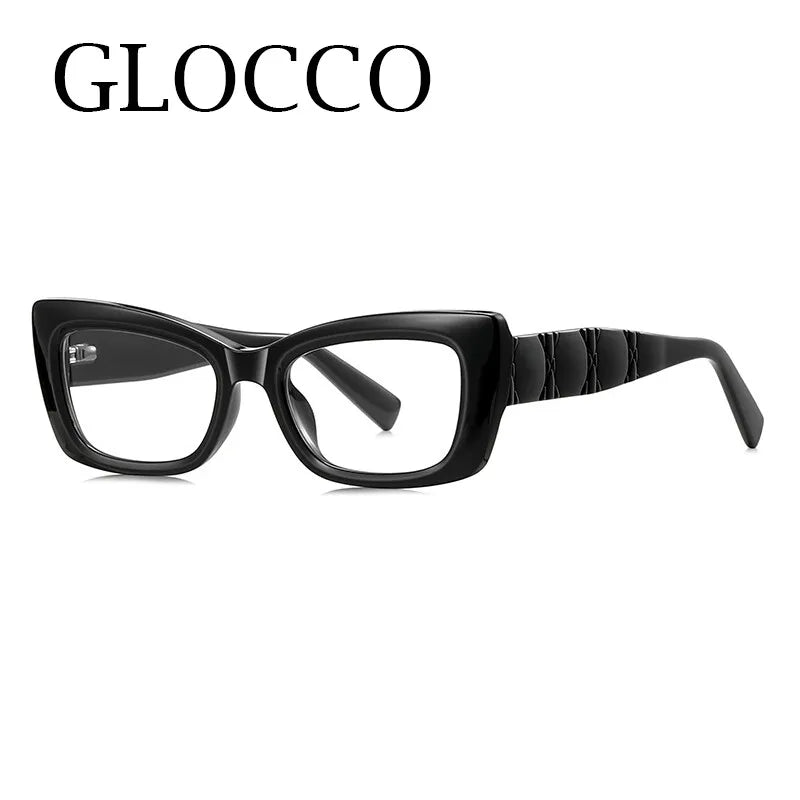 Classic Square Anti Blue Light Blocking Reading Glasses For Women Men Simple Thick Frame Design Myopia Prescription Glasses