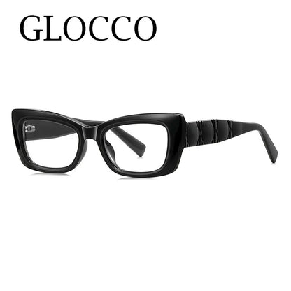 Classic Square Anti Blue Light Blocking Reading Glasses For Women Men Simple Thick Frame Design Myopia Prescription Glasses