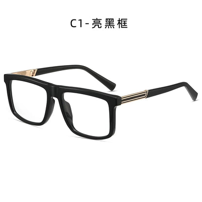 Men Vintage Anti Blue Light Reading Glasses Classic Brand Double Bridge Square Eyeglasses Business Office Presbyopia Glasses +