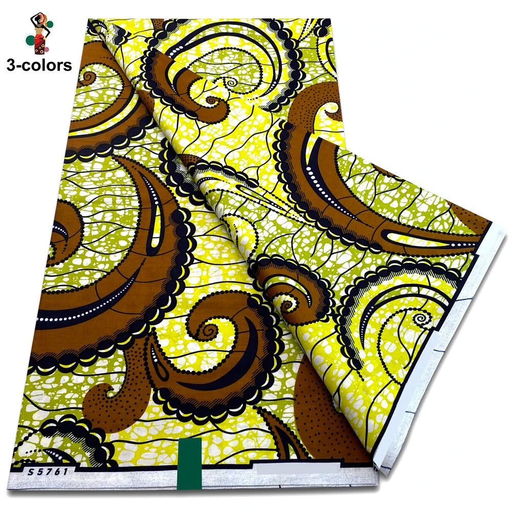 2025 Guaranteed Veritable Original African Wax Print Fabric Real Nigerian 100% Cotton Ankara Wax Fabric Soft Pagne Spuer Batik