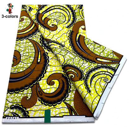 2025 Guaranteed Veritable Original African Wax Print Fabric Real Nigerian 100% Cotton Ankara Wax Fabric Soft Pagne Spuer Batik