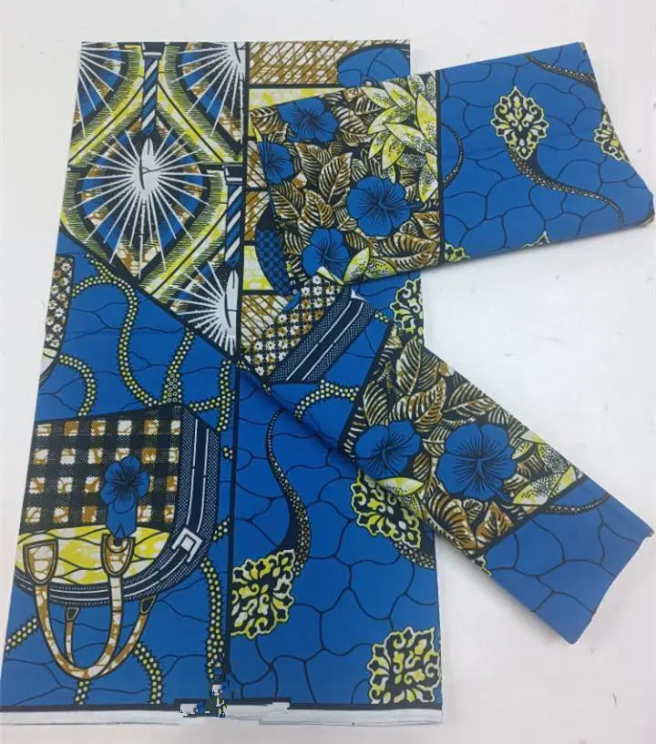 Grand Super Original African Wax Fabric High Quality Nigerian Print Ankara Fabric For Sewing 6 Yard Women Dress 100% Cotton