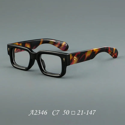 HONKAN Vintage Rectangle TR90 Frame Men's Myopia Glasses Luxury Brand Thick Frames Anti Blue Light Reading Glasses Men Women