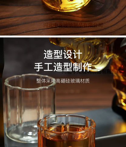 Creative Pistol-Shaped Glass Decanter Gun-Shaped Whiskey Set High Borosilicate Glass Sparkling Bottle