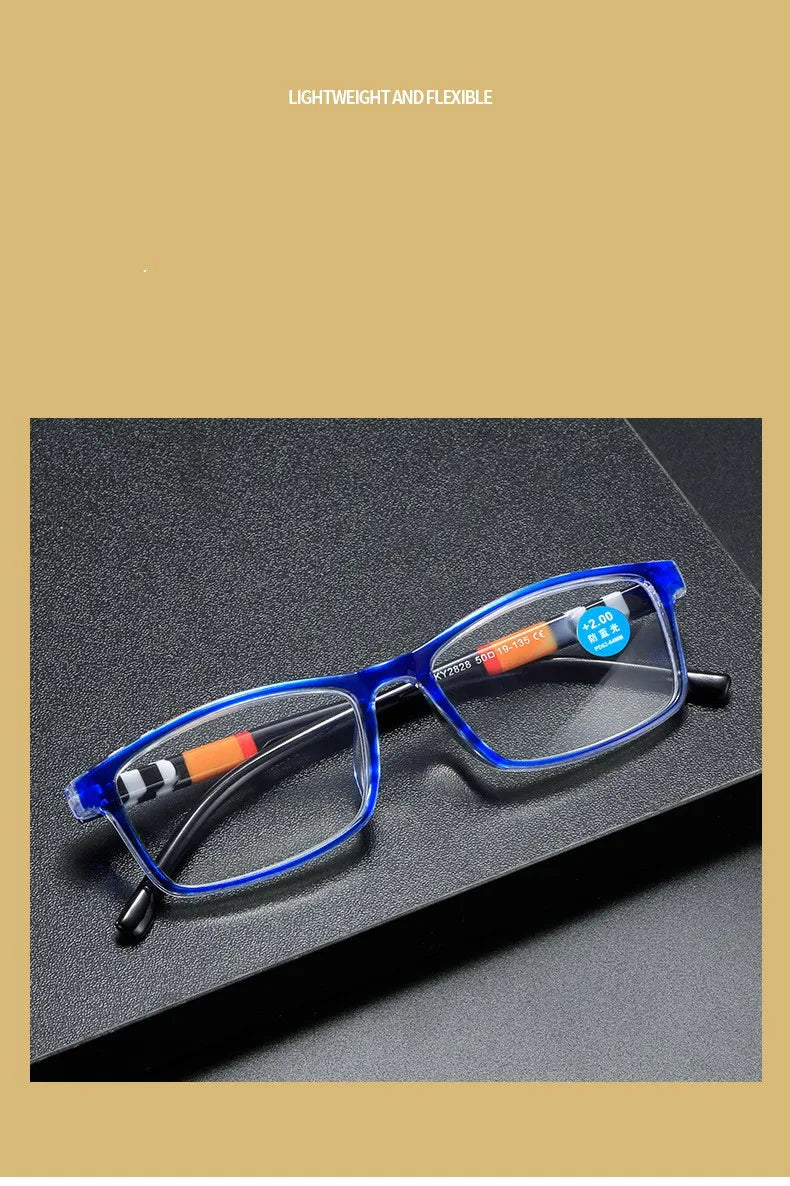 Fashion Anti-Blue Light Reading Glasses Spring Leg Men Women Presbyopia Reading Eyewear Optical Glasses + 1.0 + 1.5 + 2.0 + 2.5