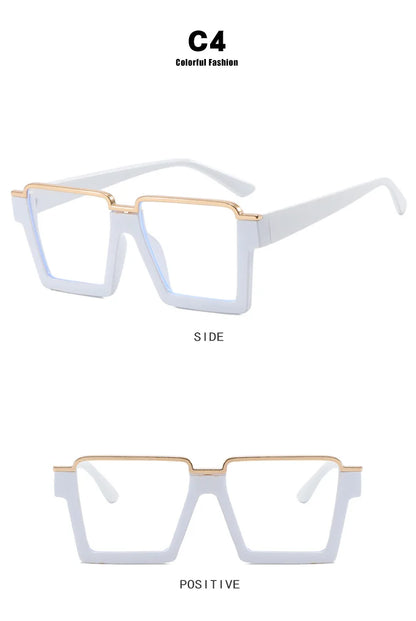 R57411 Brand Designer Half Frame Reading Glasses Lady Luxury Clear Eyewear Men Square Presbyopic Eyeglass Dioptric +50~+350