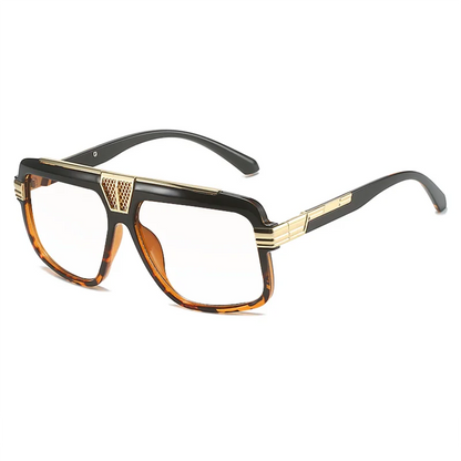 150mm Square Large Frame Reading Glasses Men Women Finished Anti Blue Light Prescription Optical Glasses Customized Diopter +1.5