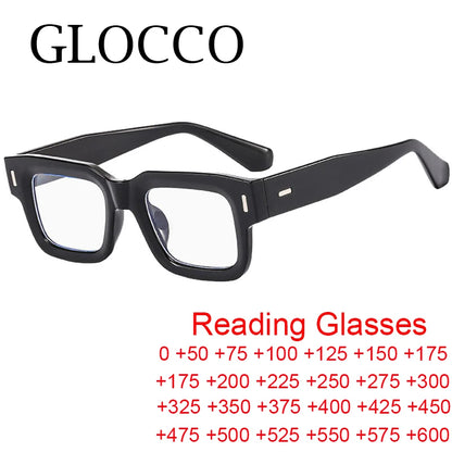 Retro Men Tea Color Square Reading Glasses Women Female Clear Resin Lens Big Eyeglasses Frame Presbyopic Glasses Oculos De Grau
