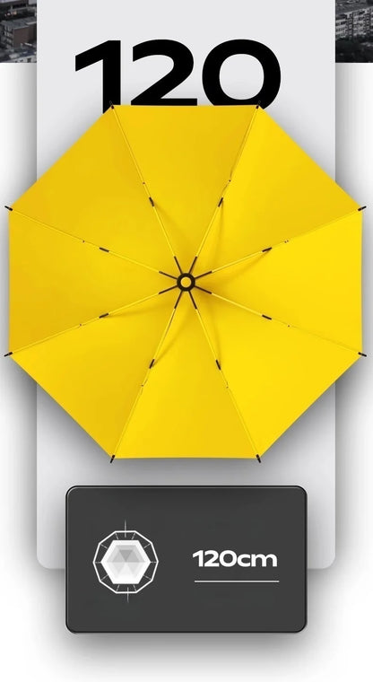 Full Fiber Golf Umbrella Double Layer Extra Large Double MEN'S Business Long Handle Umbrella Car Straight Umbrella