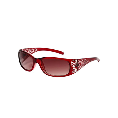 New Printed Diamond Studded Retro Cat Eye Women's Sunglasses Personalized And Trendy Outdoor Sun Protection Sunglasses