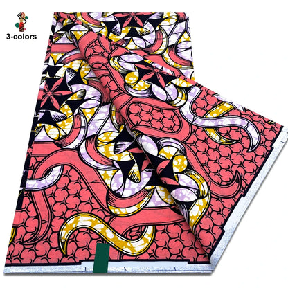 2025 Guaranteed Veritable Original African Wax Print Fabric Real Nigerian 100% Cotton Ankara Wax Fabric Soft Pagne Spuer Batik