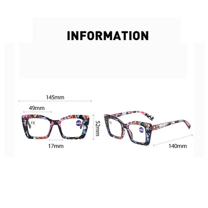 2025 New Fashionable Large Frame Women's Presbyopia Glasses High Definition Texture Neutral Color Anti Blue Light Glasses