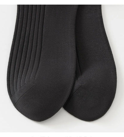 3pairs Men's Cotton Socks Casual Breathable Men's Solid Color Black High-Quality Socks Office Business Sok