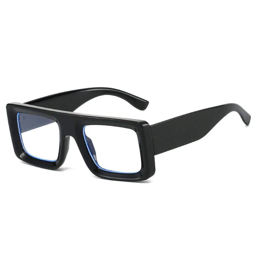 Anti Blue Light Square Thick Frames Reading Glasses Men Women Finished Presbyopic Eyewear Clear Len Prescription Optical Glasses