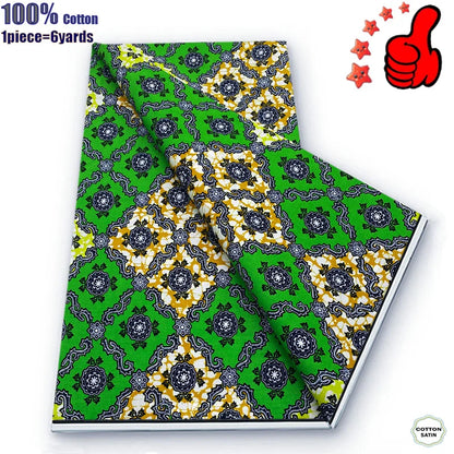 Guaranteed Veritable African Real Wax Prints Fabric Ghana Style Ankara Wax Tissu Pagne 100%Cotton Soft Design Nigeria Wax Fabric