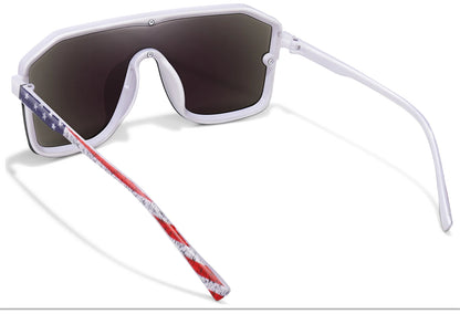 Rivet Lens Fishing Sunglasses for Men and women Fashion Casual Oversize Goggles with UV Protection for Hiking Golf, Beach