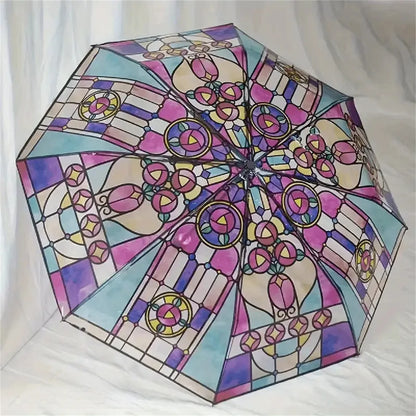 1 Piece of Transparent Glass Window Grille Pattern Pvc Material, Windproof, Waterproof and Rainproof, Suitable for Commuting to Take Photos, Available in a Variety of Styles, Available for Men and Women