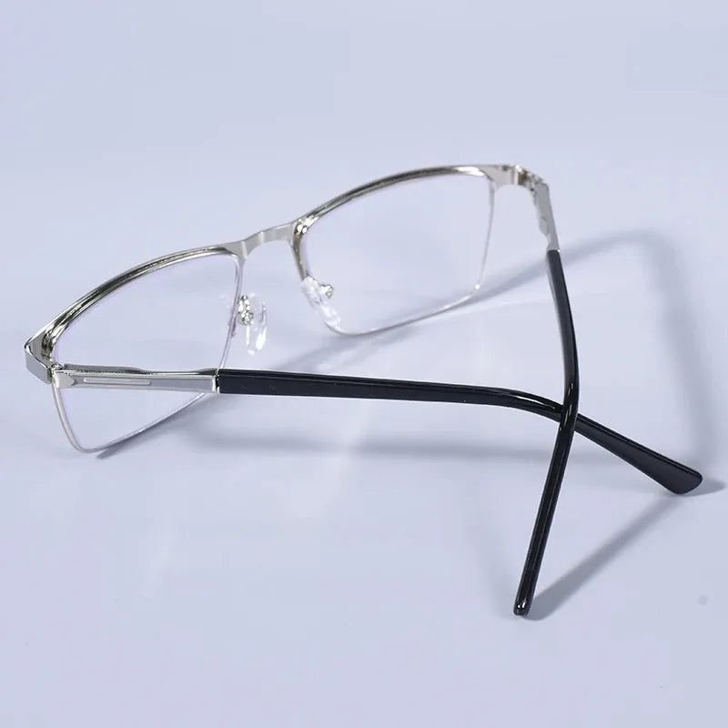 Double Color Oversize Frame Reading Glasses For Men And Women Anti blue Light High Quality Square Presbyopia Glasses+175