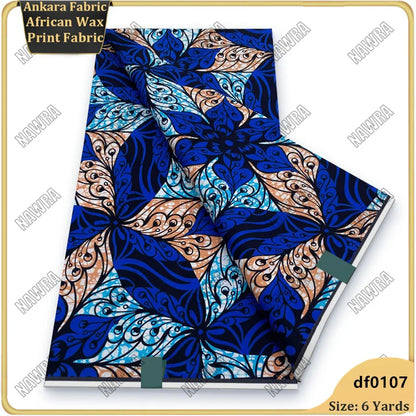 Fashionable African Real Wax Print Fabric 2026 Latest Design Ankara Wax Fabric Soft 100% Cotton Pagne Women Dress Loincloth ﻿