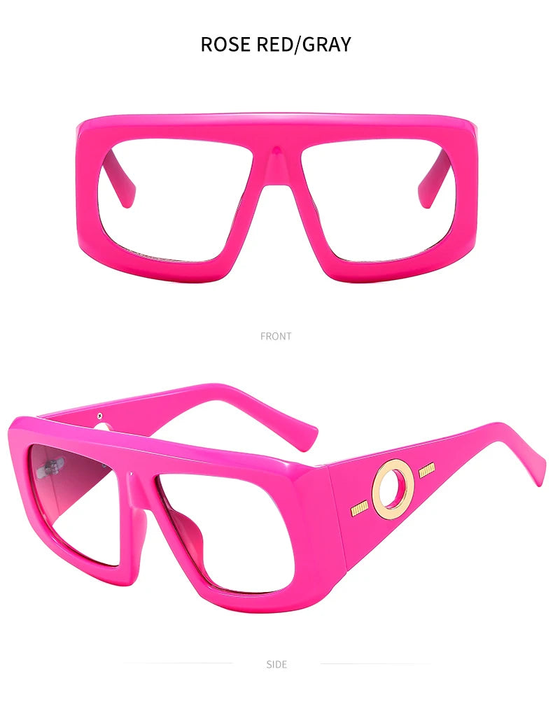 Big Square Anti Blue Light Reading Glasses Elegant Luxury Green Purple Gradient Eyeglasses Frames Prescription Hyperopia Eyewear
