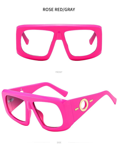 Big Square Anti Blue Light Reading Glasses Elegant Luxury Green Purple Gradient Eyeglasses Frames Prescription Hyperopia Eyewear