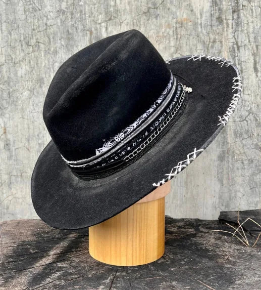 Wool hat, cowboy hat, old retro jazz top hat, hot autumn and winter felt hat in Europe and America