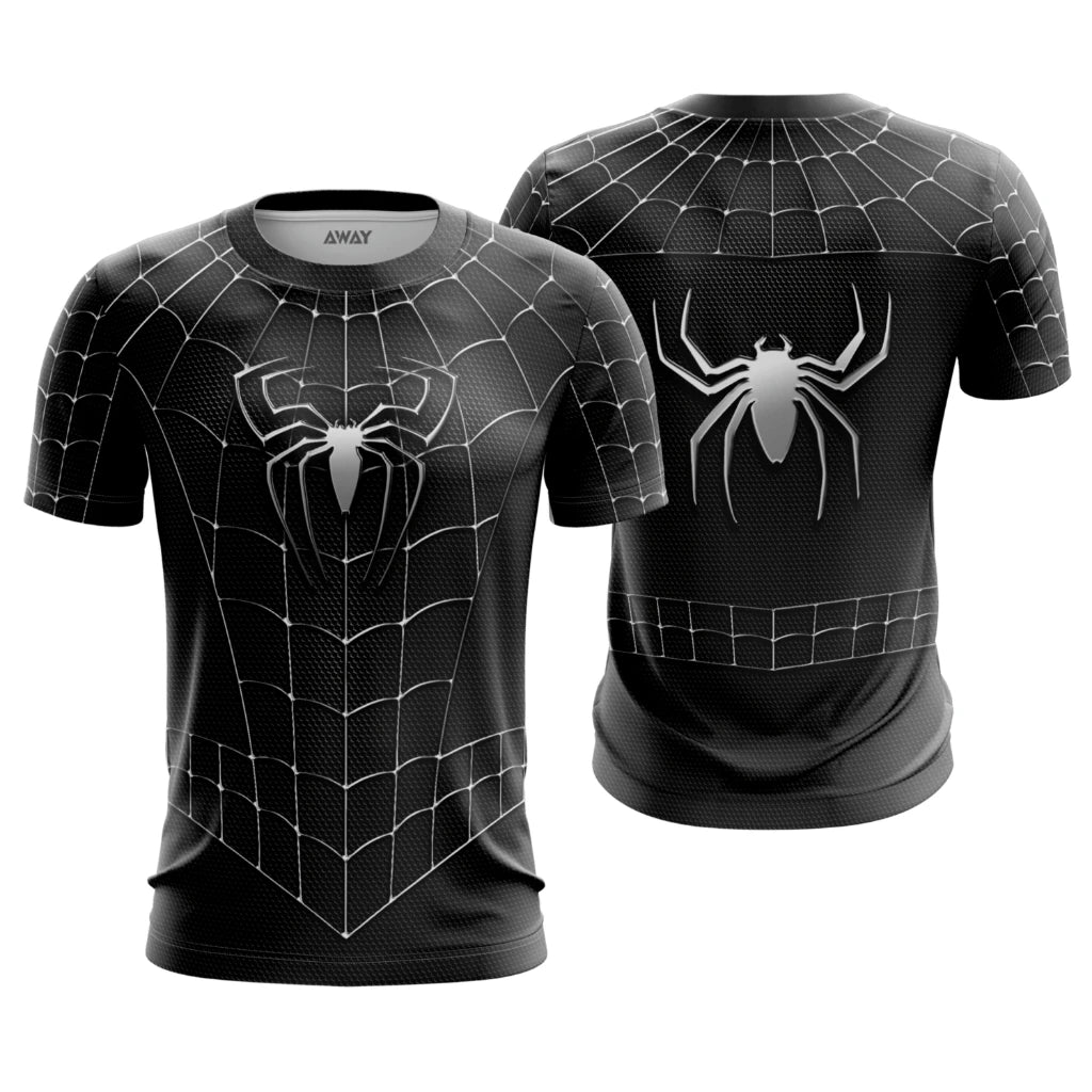 Parent‑child Spider Hero Graphic T‑Shirt,Red‑Blue 3D Printed Jersey,Polyester Short Sleeve Tops for Family Matching Outfits