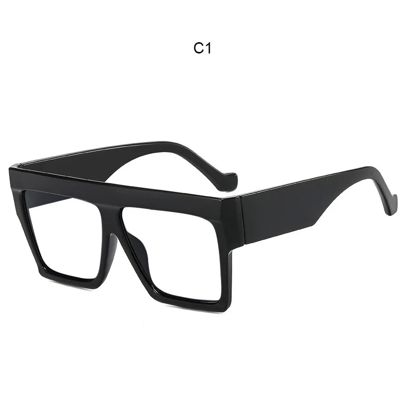 Fashion Designer Oversized Square Reading Glasses Women Men Large Frame Lady Elegant Eyeglasses Clear Anti Blue Light Vision +2